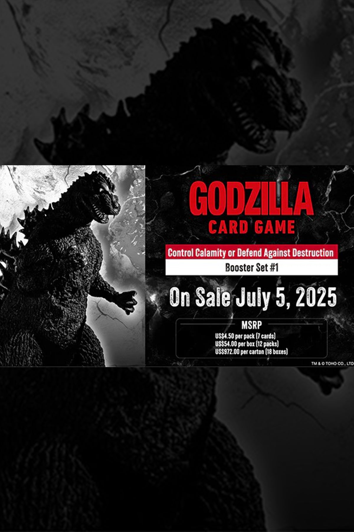 Godzilla Card Game: Booster Set #1 Booster Display