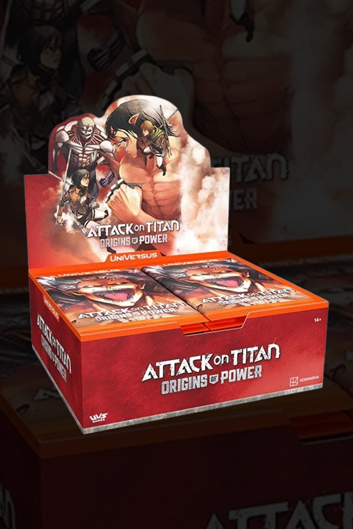 UniVersus CCG: Attack on Titan Origins of Power- Booster Display