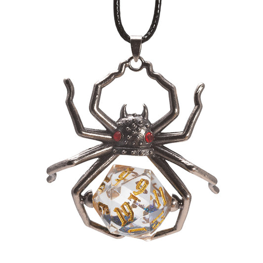 D20 Necklace- Black Widow