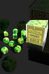 12mm 36d6 Gemini: Green-Yellow/Silver