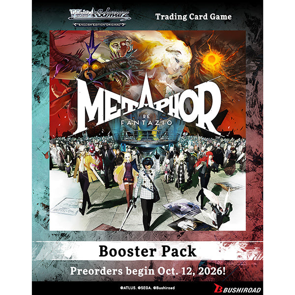 Buy Weiss Schwarz: Metaphor ReFantazio Booster Display PREORDER Booster Boxes &amp; Bundles From Kollect Korner at $39.99 1