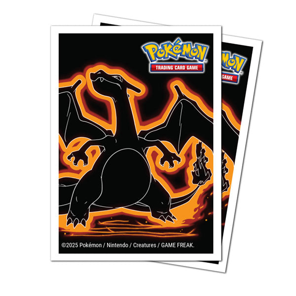 Buy Card Sleeves: Pokémon - Neon Kanto- Charizard Card Sleeves From Kollect Korner at $19.99 1