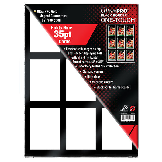 One-Touch: Magnetic UV 35pt 9-Card Black Border