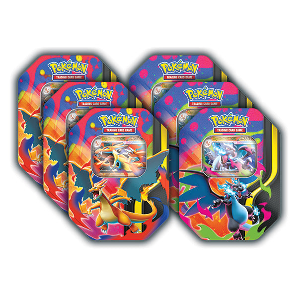 Buy Pokémon TCG: Mega Charizard Tin PREORDER Collector Boxes & Tins From Kollect Korner at $26.99 1