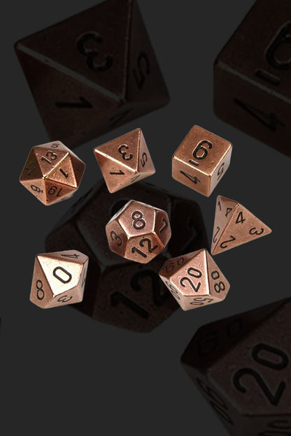 Buy Chessex 7-Die Set Metal: Copper Dice From Kollect Korner at $32.99 1