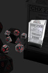 Chessex 7-Die Set Velvet: Black/Red