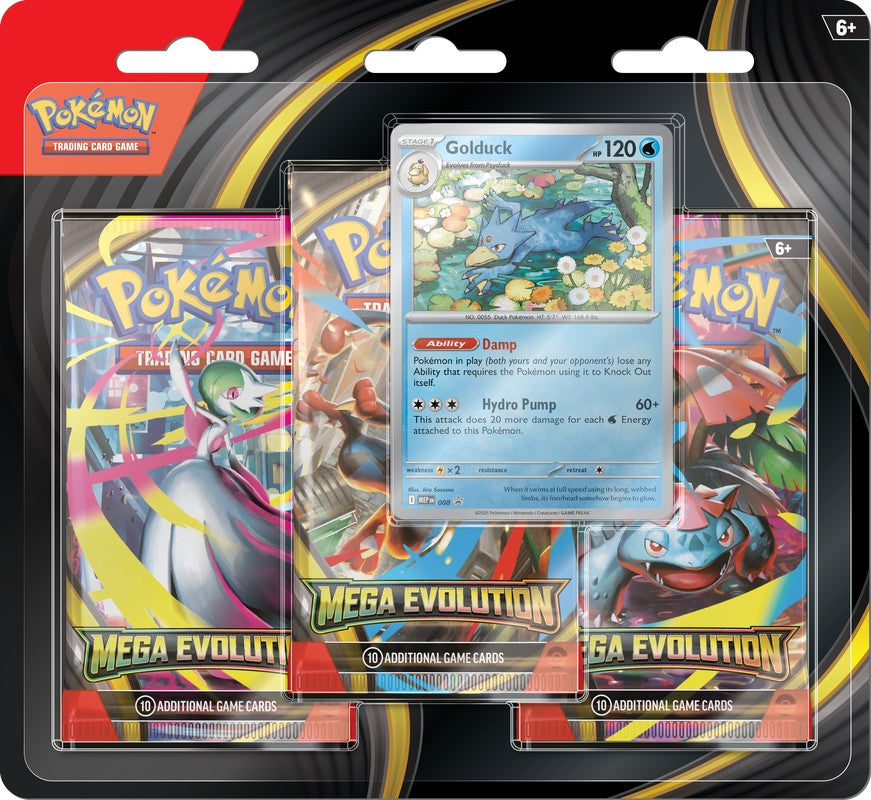 Buy Pokémon TCG: Mega Evolution 3-Pack Blister Booster Packs From Kollect Korner at $18.99 1