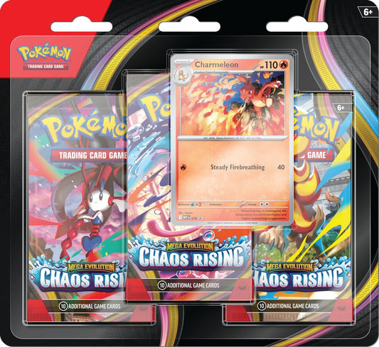 Pokémon: Mega Evolutions ME4 - Chaos Rising 3-Pack Blister PREORDER