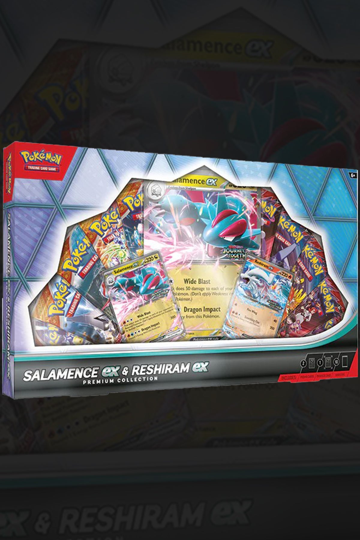 Buy Pokémon TCG: Salamence ex &amp; Reshiram ex Premium Collection Collector Boxes &amp; Tins From Kollect Korner at $51.99 1