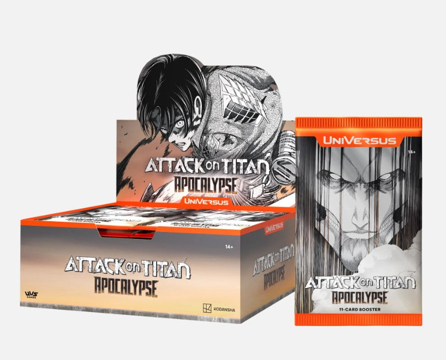 Buy UniVersus CCG: Attack on Titan Apocalypse- Booster Display Booster Boxes &amp; Bundles From Kollect Korner at $64.99 3