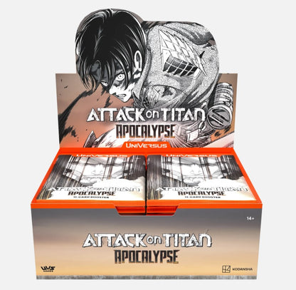 Buy UniVersus CCG: Attack on Titan Apocalypse- Booster Display Booster Boxes &amp; Bundles From Kollect Korner at $64.99 4