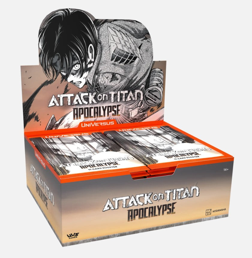 Buy UniVersus CCG: Attack on Titan Apocalypse- Booster Display Booster Boxes &amp; Bundles From Kollect Korner at $64.99 5