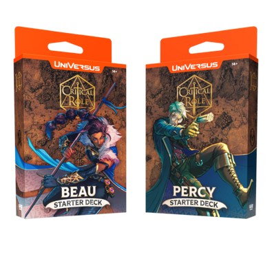 UniVersus CCG: Critical Role - Heroes of Exandria Beau/Percy Starter Deck Display