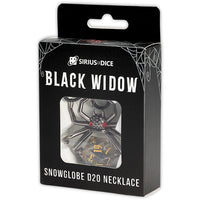 D20 Necklace- Black Widow