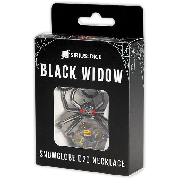 D20 Necklace- Black Widow