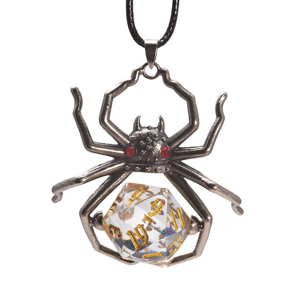 D20 Necklace- Black Widow
