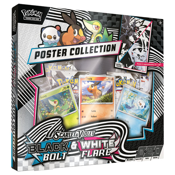Buy Pokémon TCG: Scarlet &amp; Violet 10.5 Black Bolt/White Flare- Unova Poster Collection Collector Boxes &amp; Tins From Kollect Korner at $29.99 2