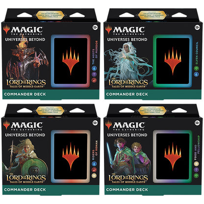 Buy MTG: Lord of the Rings Tales of Middle-Earth Commander Deck Display Booster Boxes &amp; Bundles From Kollect Korner at $49.99 1