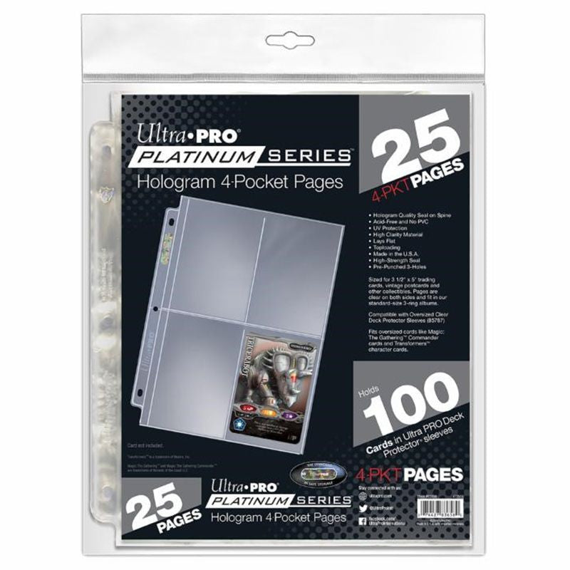 Card Sleeves: 4-Pocket: Platinum Series